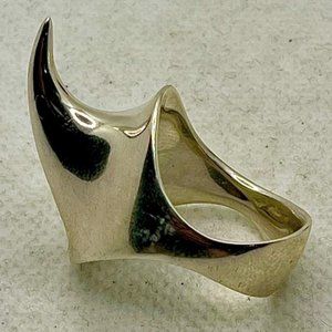 HEAVY 1980s BIKER 23G RICHARD ERKER STERLING SILVER INFAMOUS CLAW RING